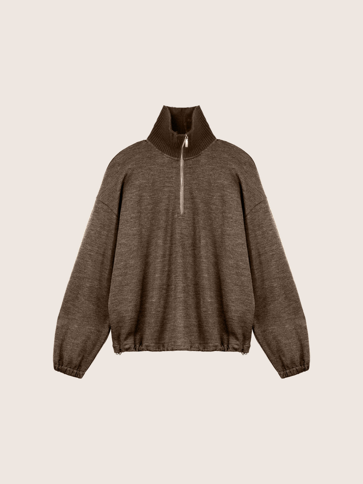 Reina Merino Wool Quarter-Zip Pullover