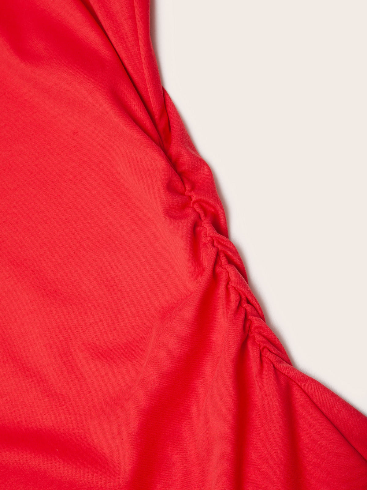 Mia Crimson Ruched Side V-Neck Sleeveless Tank