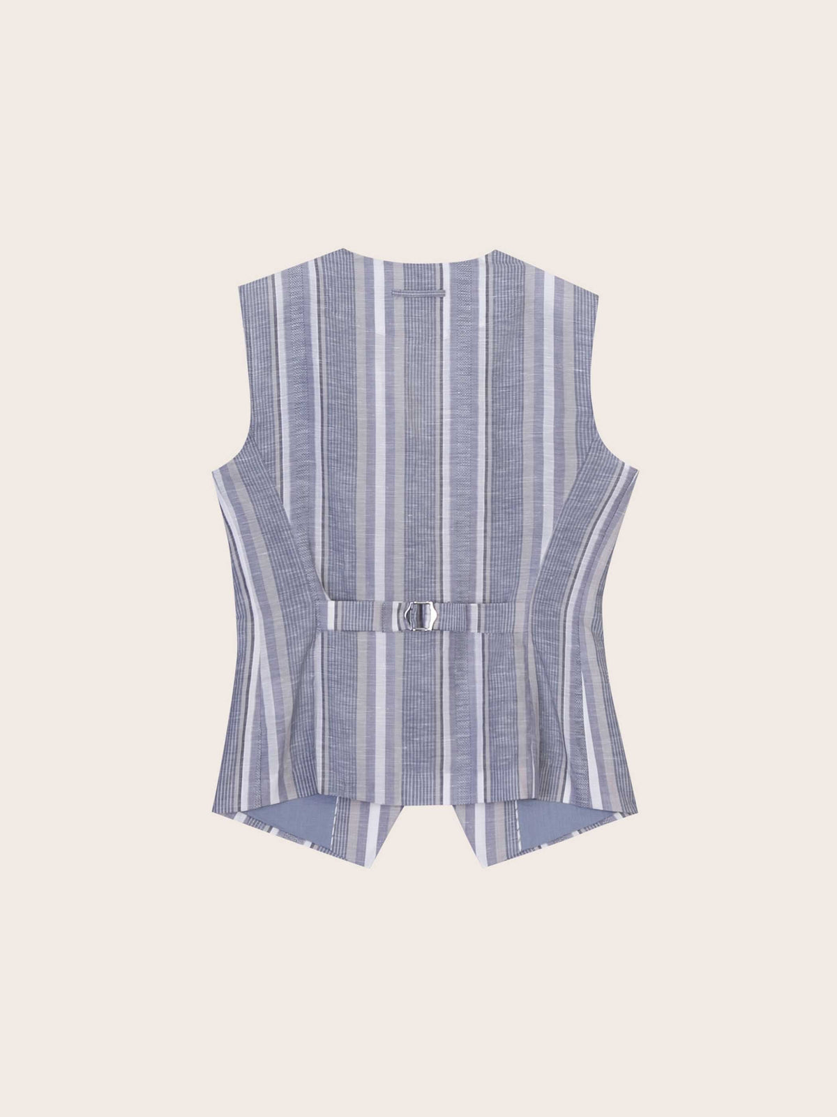 Joan Striped Linen Vest