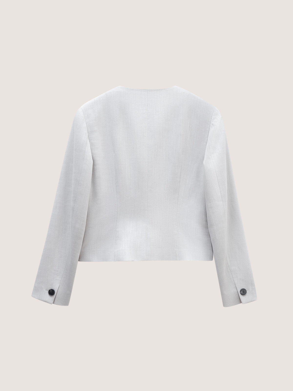COLLARLESS BUTTONED SUIT JACKET - TEST